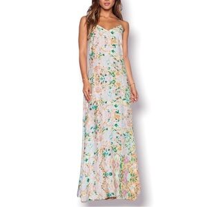 REVOLVE | ESSENTIEL ANTWERP Unexpected Flowers Silk Maxi Slip Dress Size 4